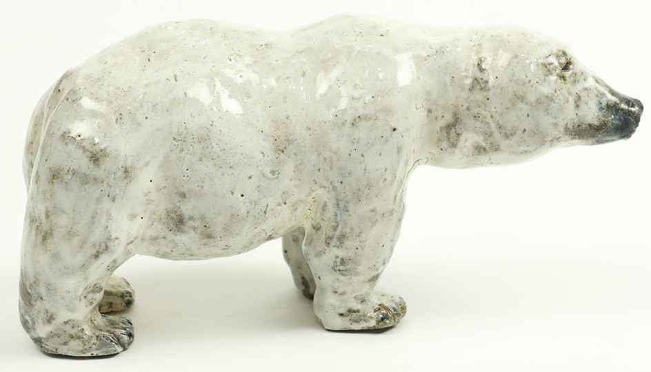 Sally Seymour (American) pottery figure of a polar bear
