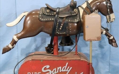 Sandy mechanical horse ride for 1 c., working condition