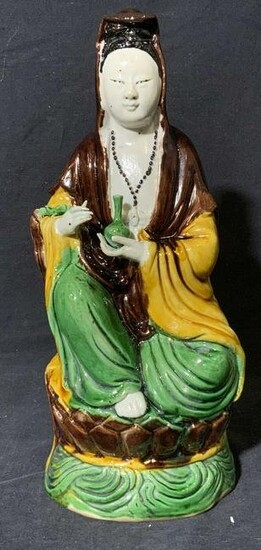 Seated Man Ceramic Figurine