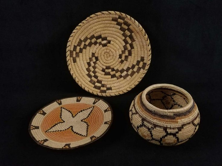 Set of 3 Decorative Choco Indian Baskets From