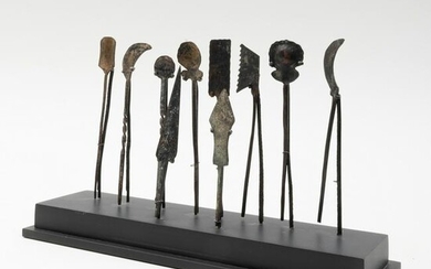 Set of Eleven Roman Bronze Surgical Instruments