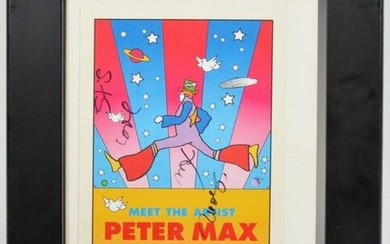 Signed Peter Max "Meet The Artist" Promo Card