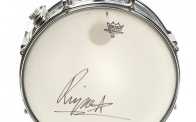 Signed RINGO STARR The Beatles Remo Snare Drum