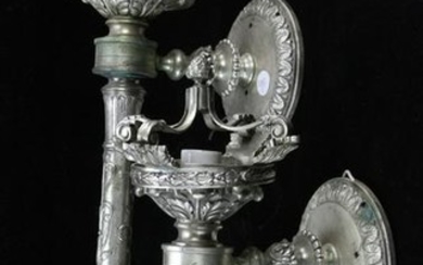 Silverplated Bronze Wall Sconces
