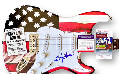 Sly Stone Signed Sly and the Family Stone Stratocaster Electric Guitar (JSA & PSA)