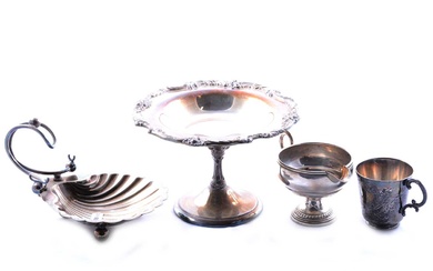 Small collection of silver and plated ware