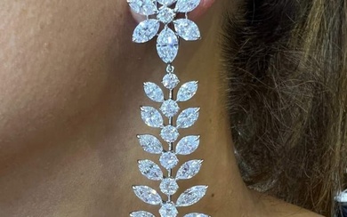 Sophia D. Platinum 28.94 Ct. Diamond Chandelier Earrings