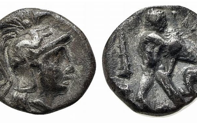 Southern Apulia, Tarentum, c. 380-325 BC. AR Diobol (10mm, 1.06g,...
