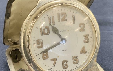 Sterling Silver Vtg Swiss Portable Clock