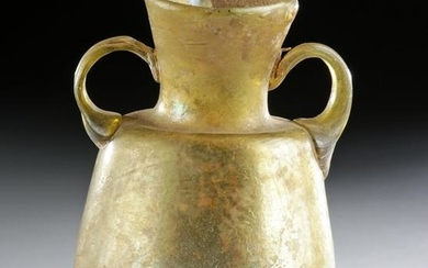 Stunning Roman Glass Vase w/ Applied Handles