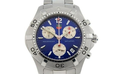 TAG HEUER - an Aquaracer chronograph bracelet watch. Stainless steel case with calibrated bezel.