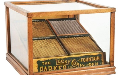 THE PARKER FOUNTAIN PEN DISPLAY CASE.