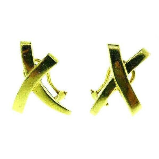 TIFFANY & CO. PALOMA PICASSO 18k Yellow Gold X Earrings