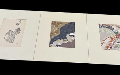 TSUJI KOYO; two Japanese woodblock prints, 21 x 18cm, and...