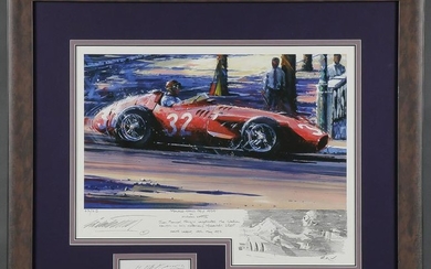 TWO FORMULA ONE PRINTS AND SIGNATURES