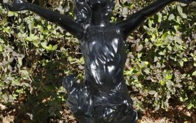 The Good Fairy Painted Bronze Garden Sculpture