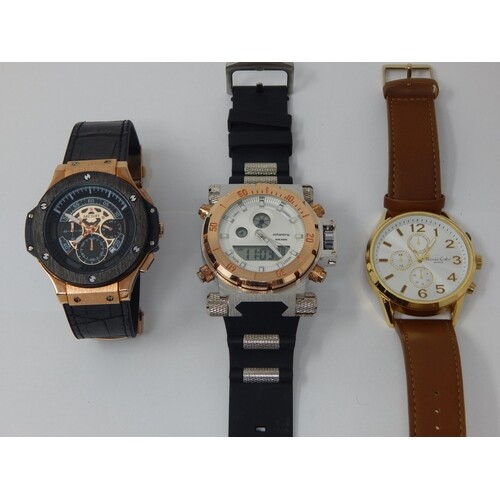 Three Gentleman's Wristwatches Including Thomas Calvi, Infan...