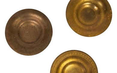 Tiffany Studios Gilt Bronze Bowls, Key Border LOT