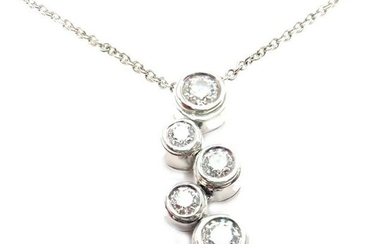 Tiffany & Co Platinum Diamond Bubbles Pendant Necklace