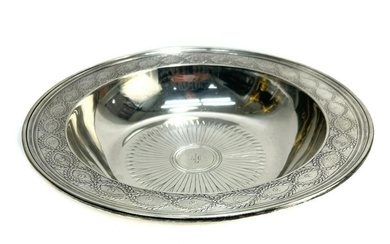 Tiffany & Co. Sterling Silver Centerpiece Bowl #20159, circa 1923. Laurel Leaves