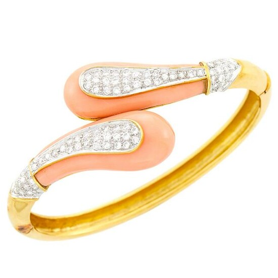 Two-Color Gold, Angel Skin Coral and Diamond Crossover