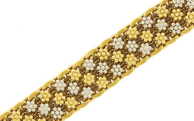 Two-Color Gold Floret Bracelet, Mario Buccellati
