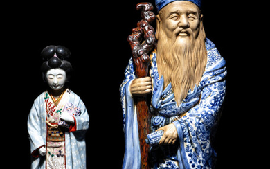 Two Japanese Porcelain Figures