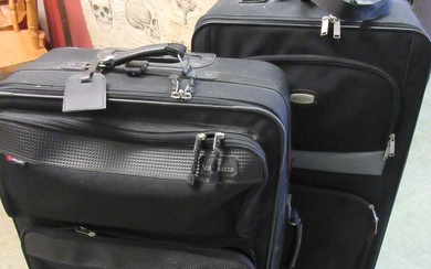 Two black canvas suitcases together with one otherCondition Report There...