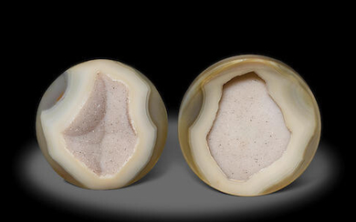 Two-piece Nested Agate "Bowl" and "Cover"