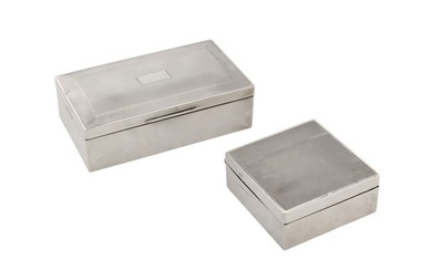 Two sterling silver cigarette boxes