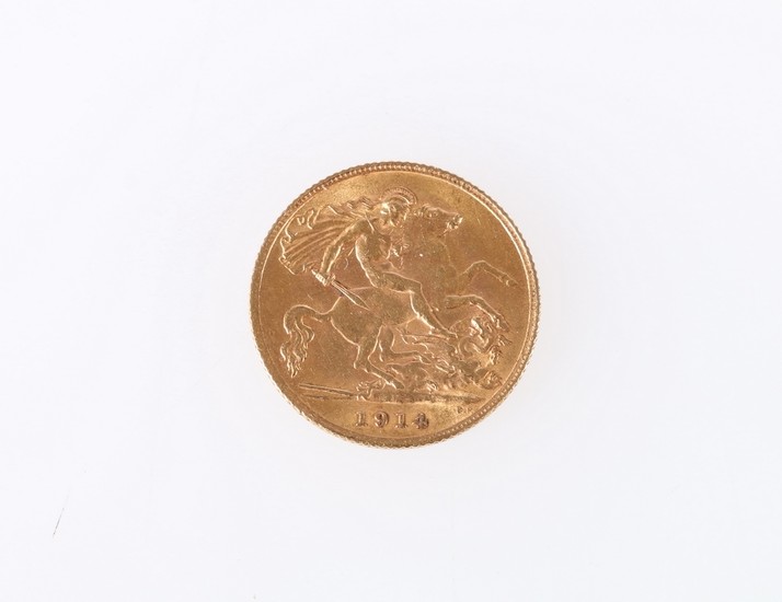 UNITED KINGDOM George V (1910-1936) gold half sovereign 1914