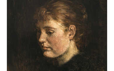 Unbekannt - Young girl in profile.