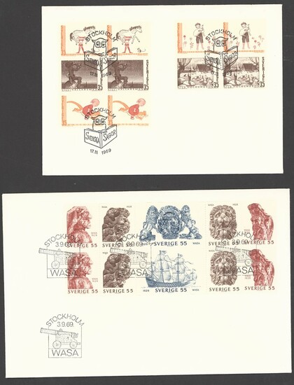Universal Postal Union Presentation Booklets Sweden: 1952-73 selection in four booklets