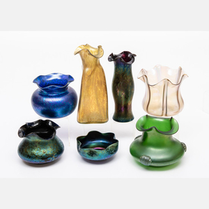 Unsigned Art Glass Vases and Bowls