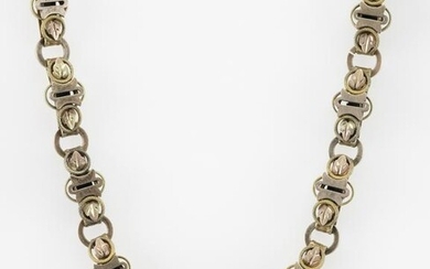 VICTORIAN FANCY-LINK BICOLOR GOLD-FILLED CHAIN Circa