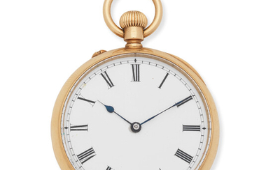 Vacheron Constantin. An 18K gold keyless wind open face pocket watch Manufactured 1884