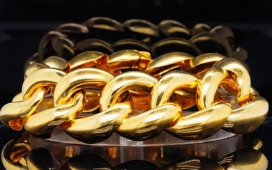 Valentin Magro Solid 18K Yellow Gold 1" Wide Bracelet