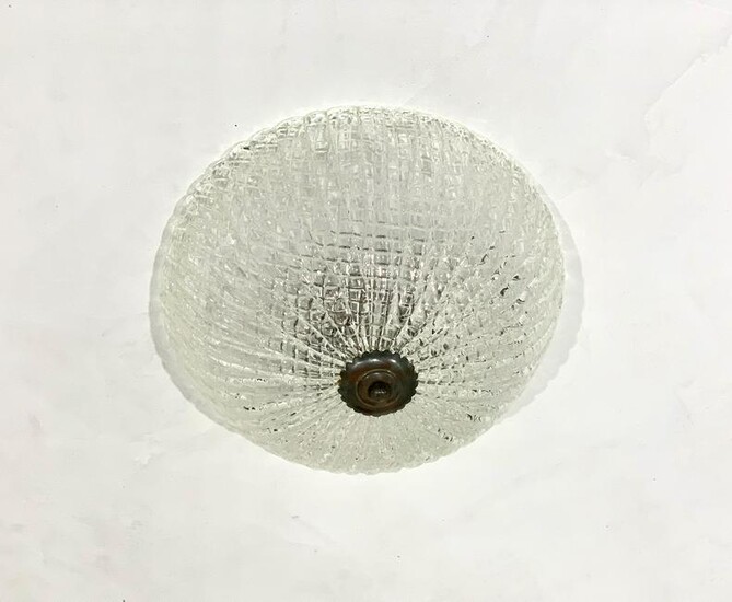 Venini Italian Murano Glass Ceiling Lamp, 1930s