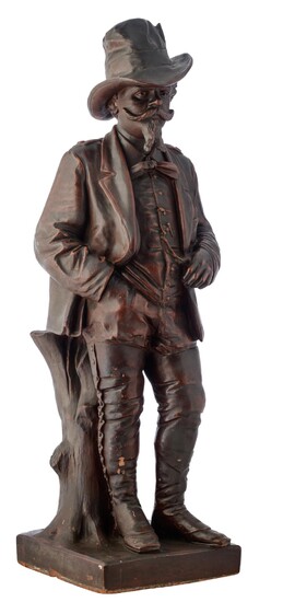 Victor Emmanuel II of Italy, patinated terracotta, H 132 - 202 cm
