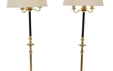 Vikki Carr | Pair of Brass Floor Lamps