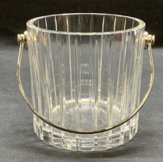 Vintage Baccarat Ribbed Crystal Ice Bucket, France