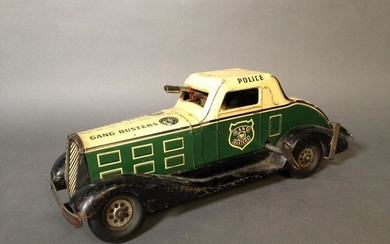 Vintage MARX Gangbusters Tin Litho Car