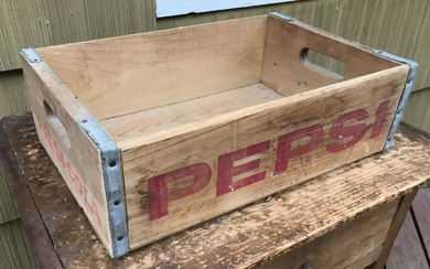Vintage Pepsi Cola Branded Wooden Case
