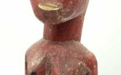 Vintage Wood African Baole Spirit Sculpture 1ftH