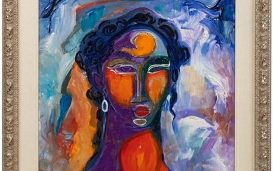 WILLIAM TOLLIVER, PORTRAIT OF A LADY, ACRYLIC