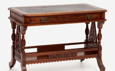 Walnut Library Table (19th c.)