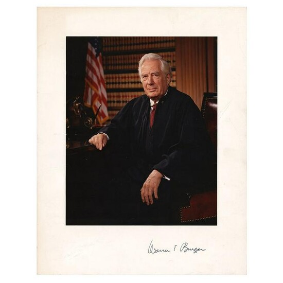 Warren E. Burger Signed Photograph
