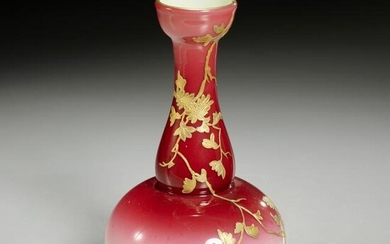 Webb (attrib.) peachblow glass cabinet vase