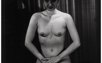Weegee (1899-1968), Seated Nude with Fishnet Veil (circa 1940s)