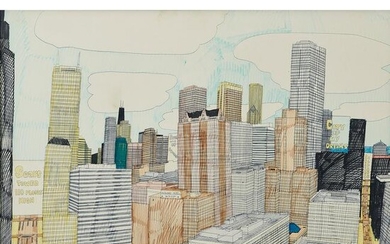 Wesley Willis, Area Skyline of Chicago, c. 1996